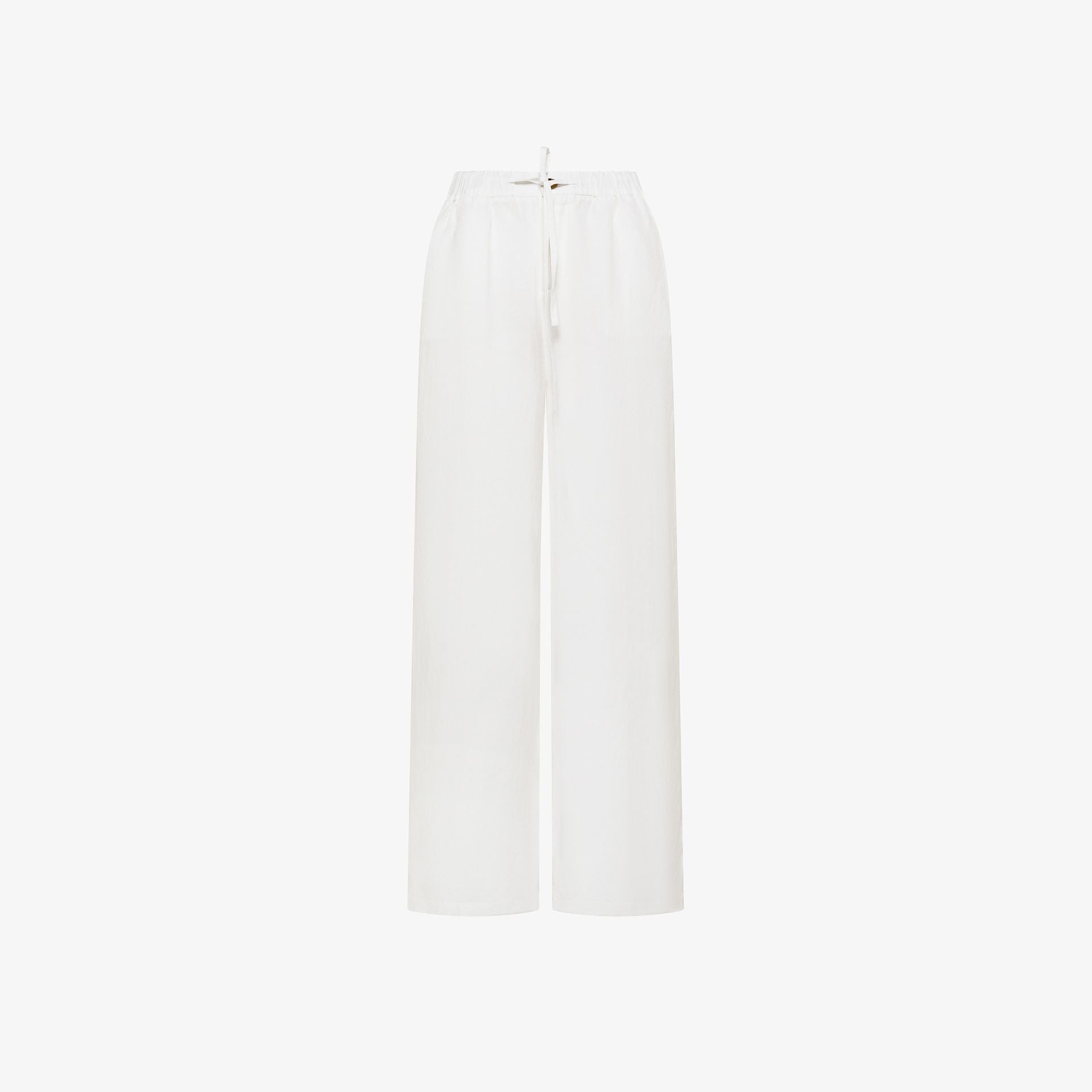 Pantaloni wide leg in misto lino
