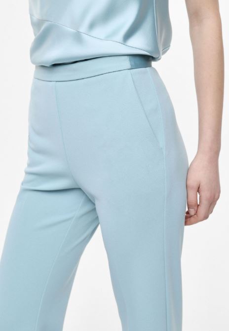 Pantaloni flare sartoriali vita alta pinces