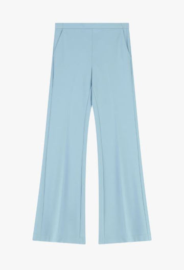 Pantaloni flare sartoriali vita alta pinces