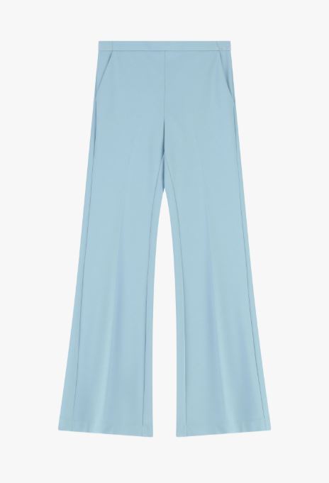 Pantaloni flare sartoriali vita alta pinces