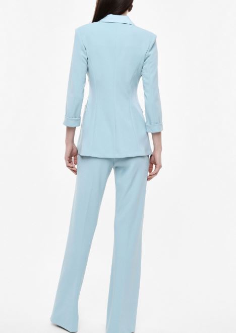 Pantaloni flare sartoriali vita alta pinces