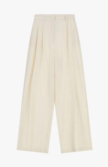 Pantaloni palazzo a vita alta con pinces
