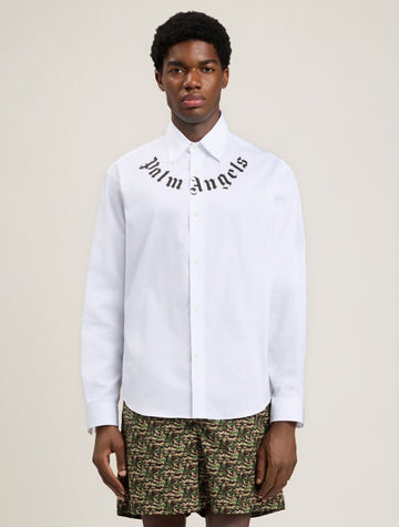 camicia con logo sul collo