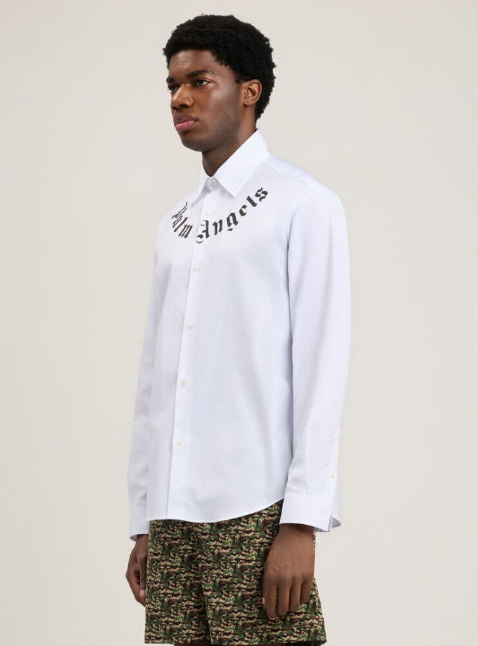 camicia con logo sul collo
