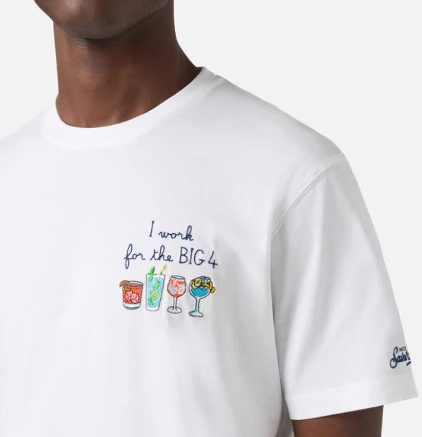 T-shirt Portofino con ricamo I Work For The Big 4