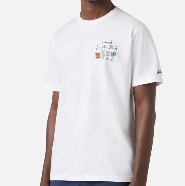 T-shirt Portofino con ricamo I Work For The Big 4