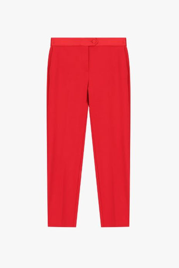Pantaloni sartoriali vita alta chiusura con bottone
