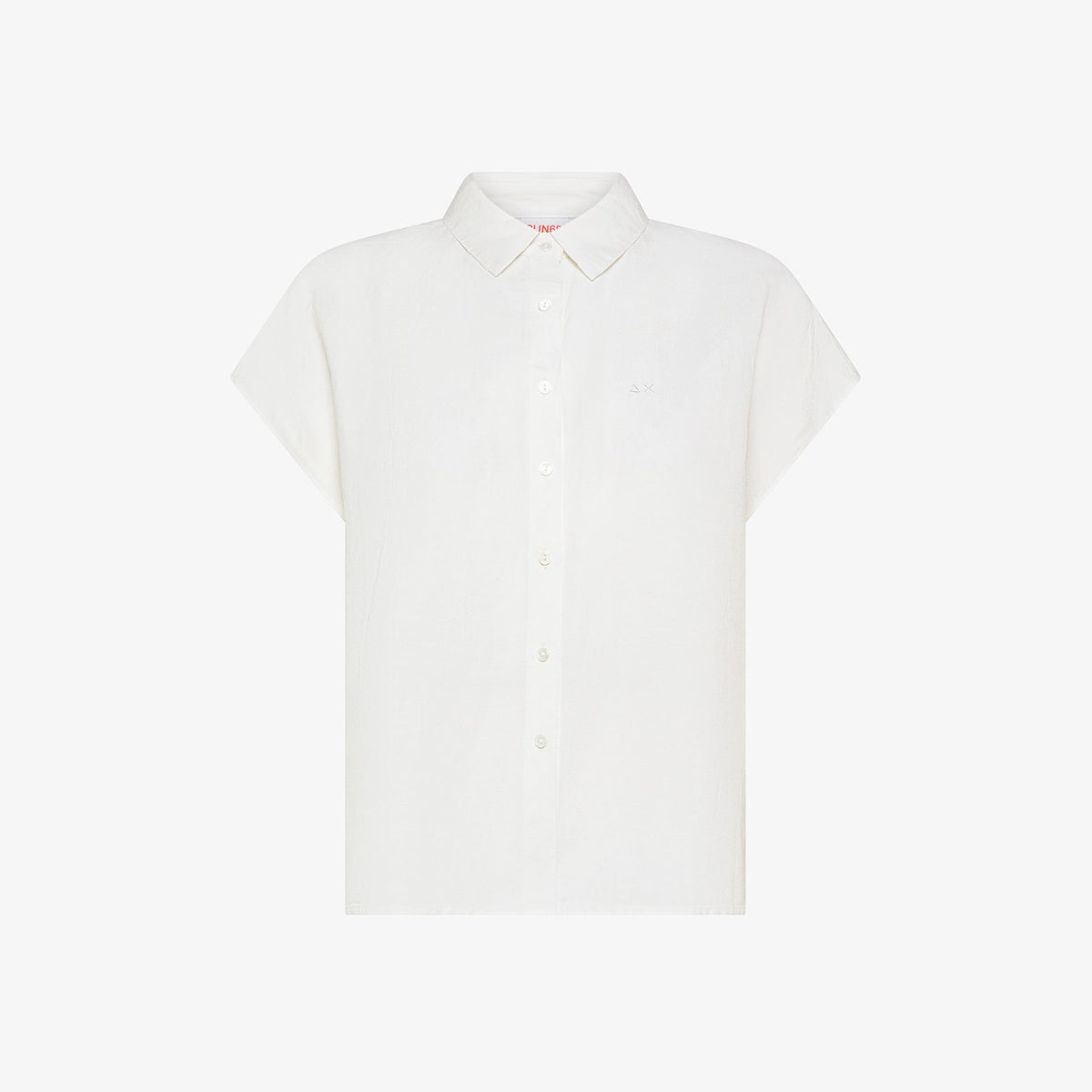 Camicia maniche corte in misto lino