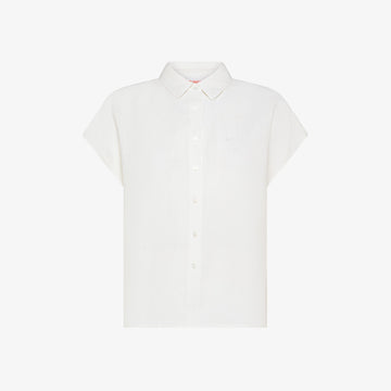 Camicia maniche corte in misto lino