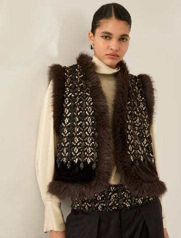 Gilet con paillettes
