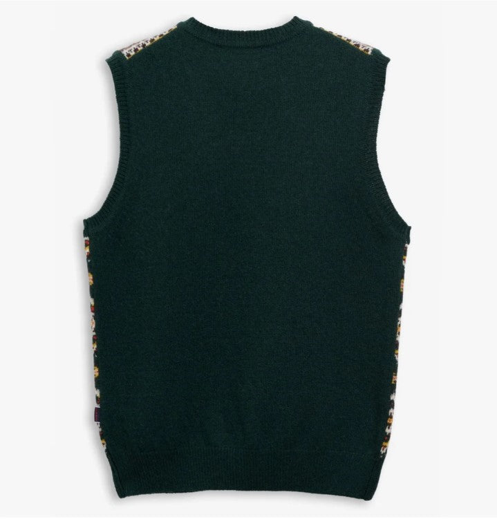 Gilet casual unisex multicolore in lana Shetland