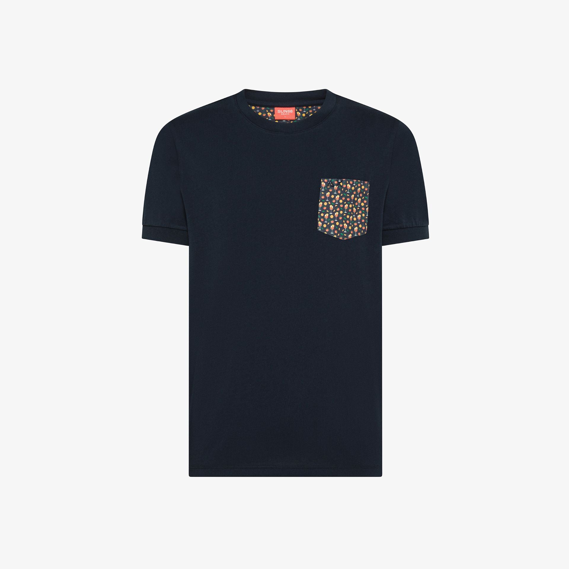 T-shirt in jersey di cotone con taschino