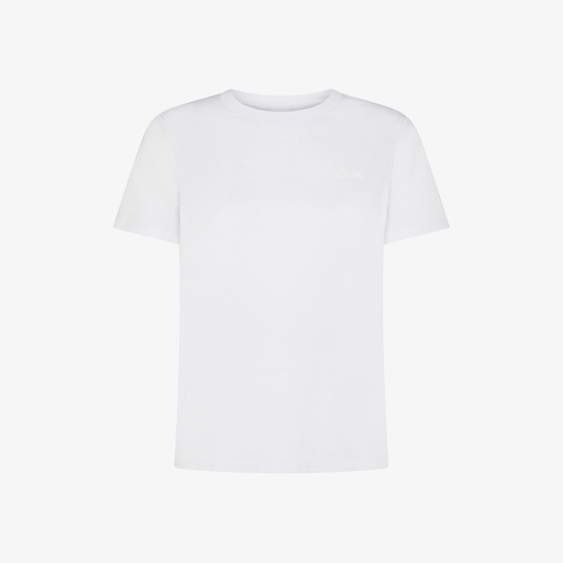 T-shirt girocollo in jersey di cotone