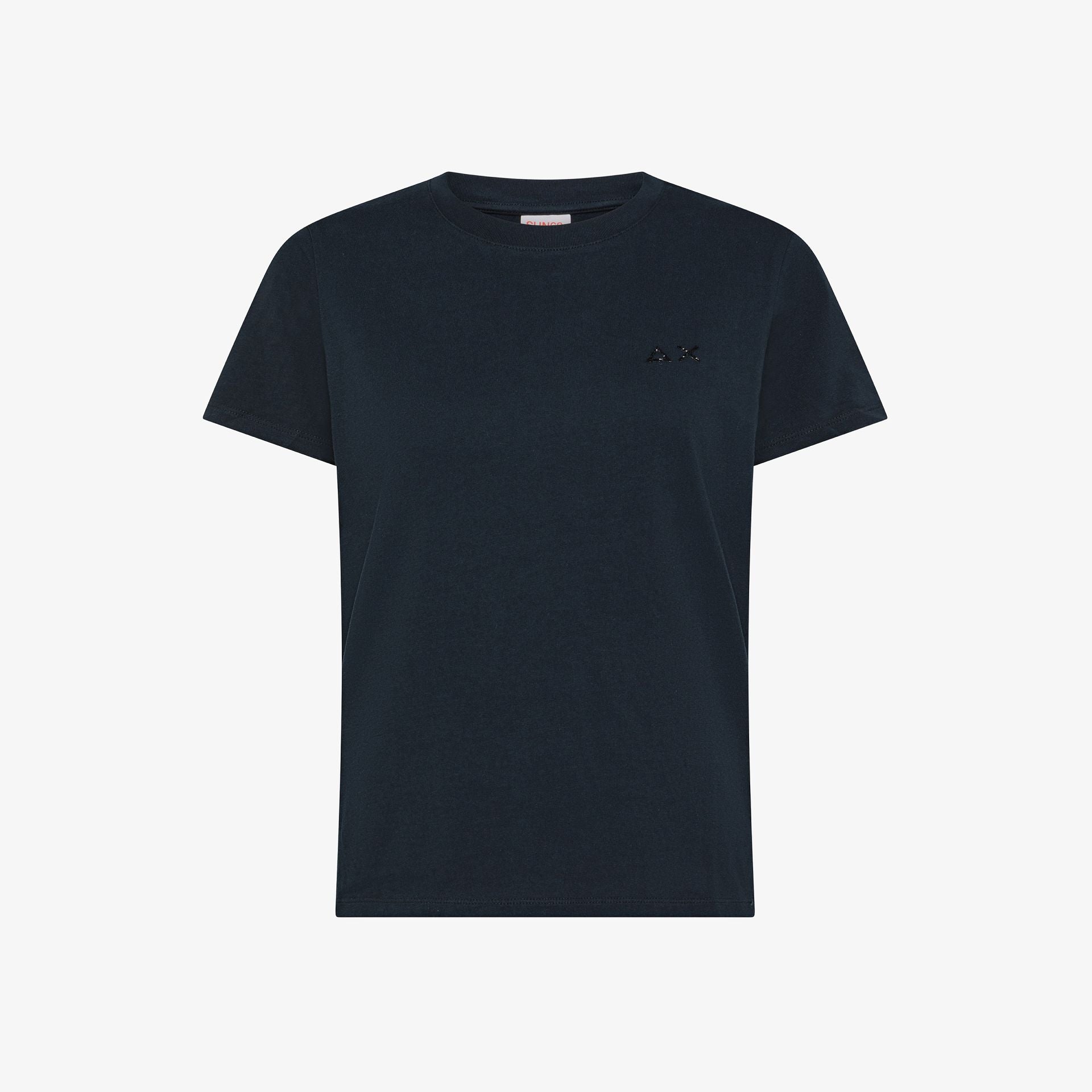 T-shirt girocollo in jersey di cotone