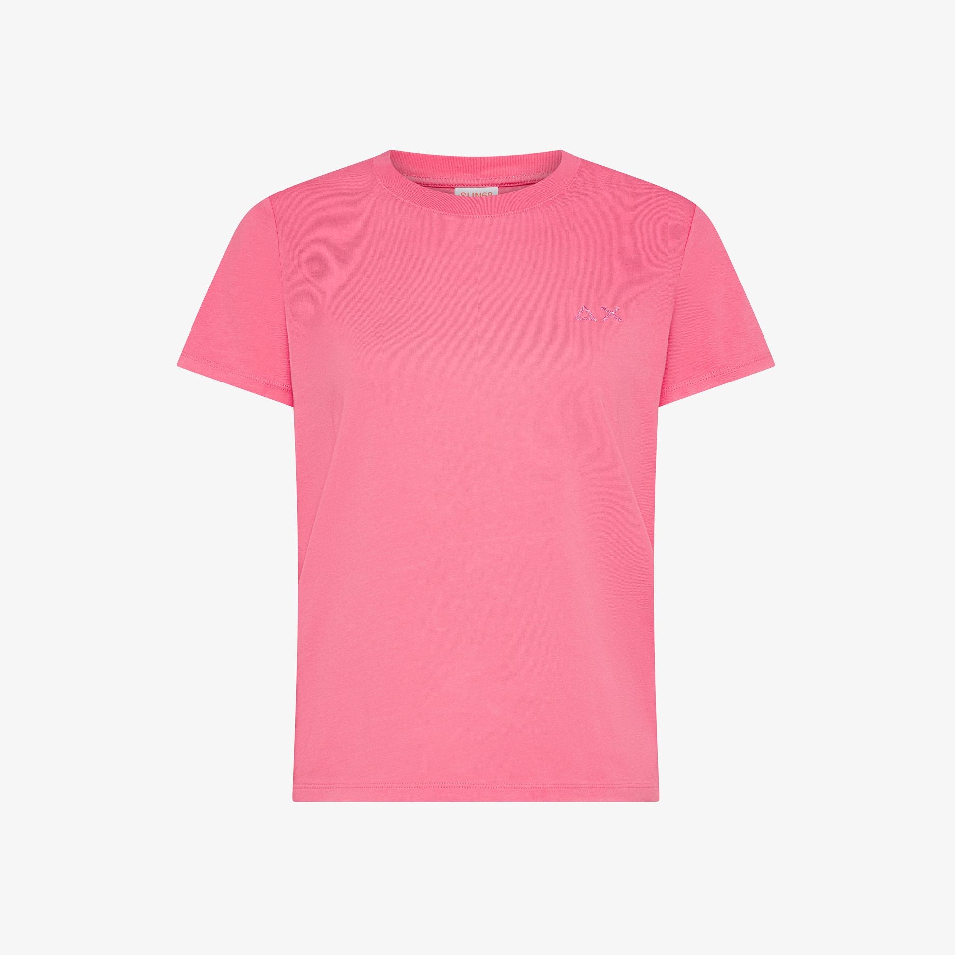 T-shirt girocollo in jersey di cotone