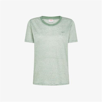 T-shirt in jersey di lino a righe