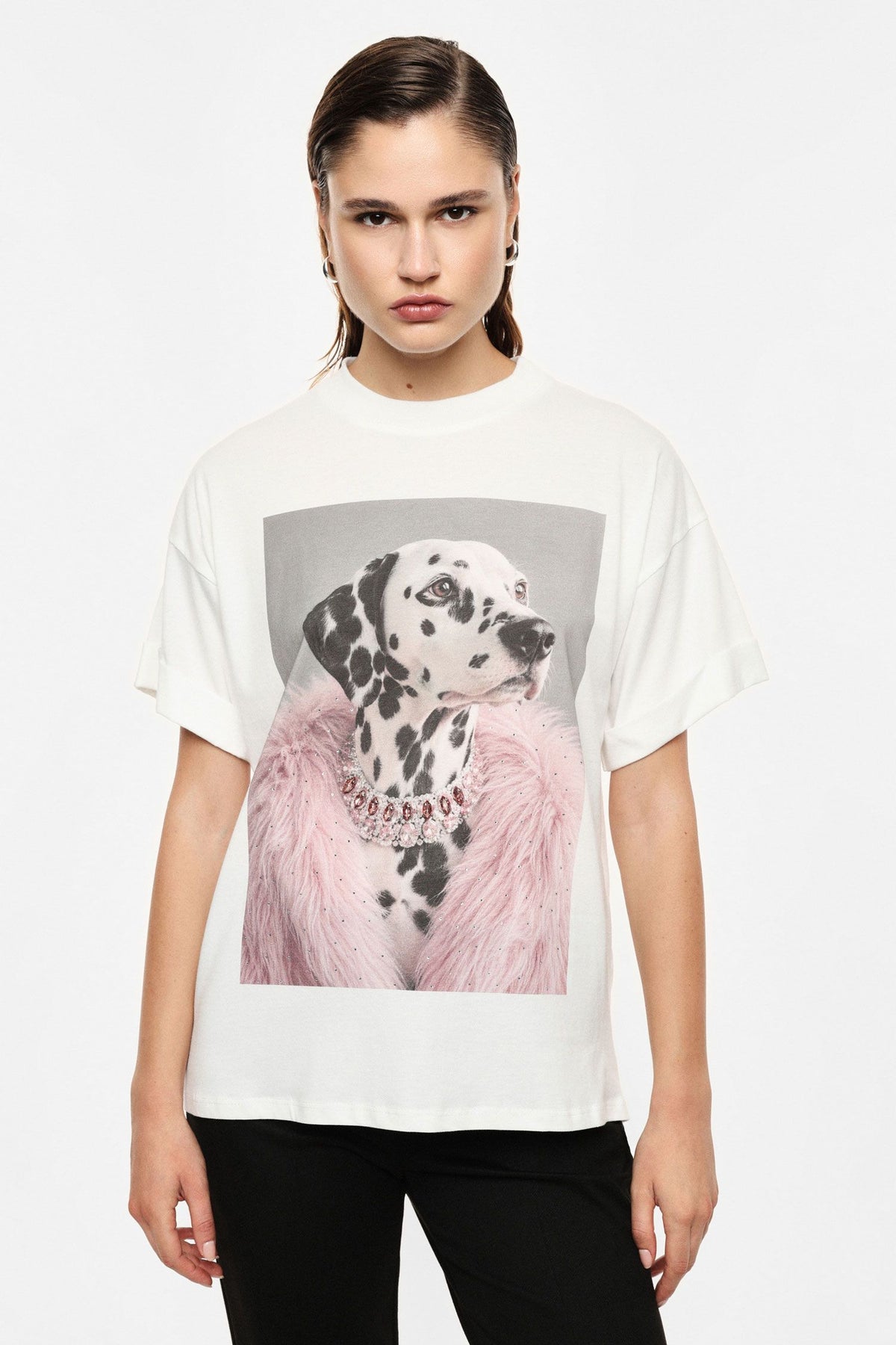 T-shirt stampa grafica con maniche corte