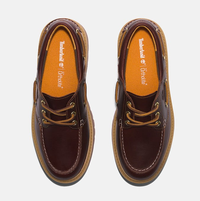 Scarpa da Barca con Plateau Stone Street da Donna in marrone