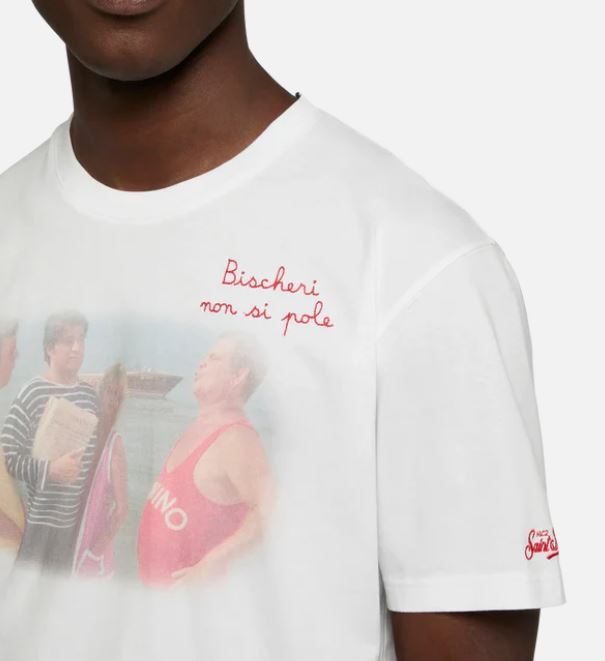 T-shirt Man ricamo Bischeri non si pole