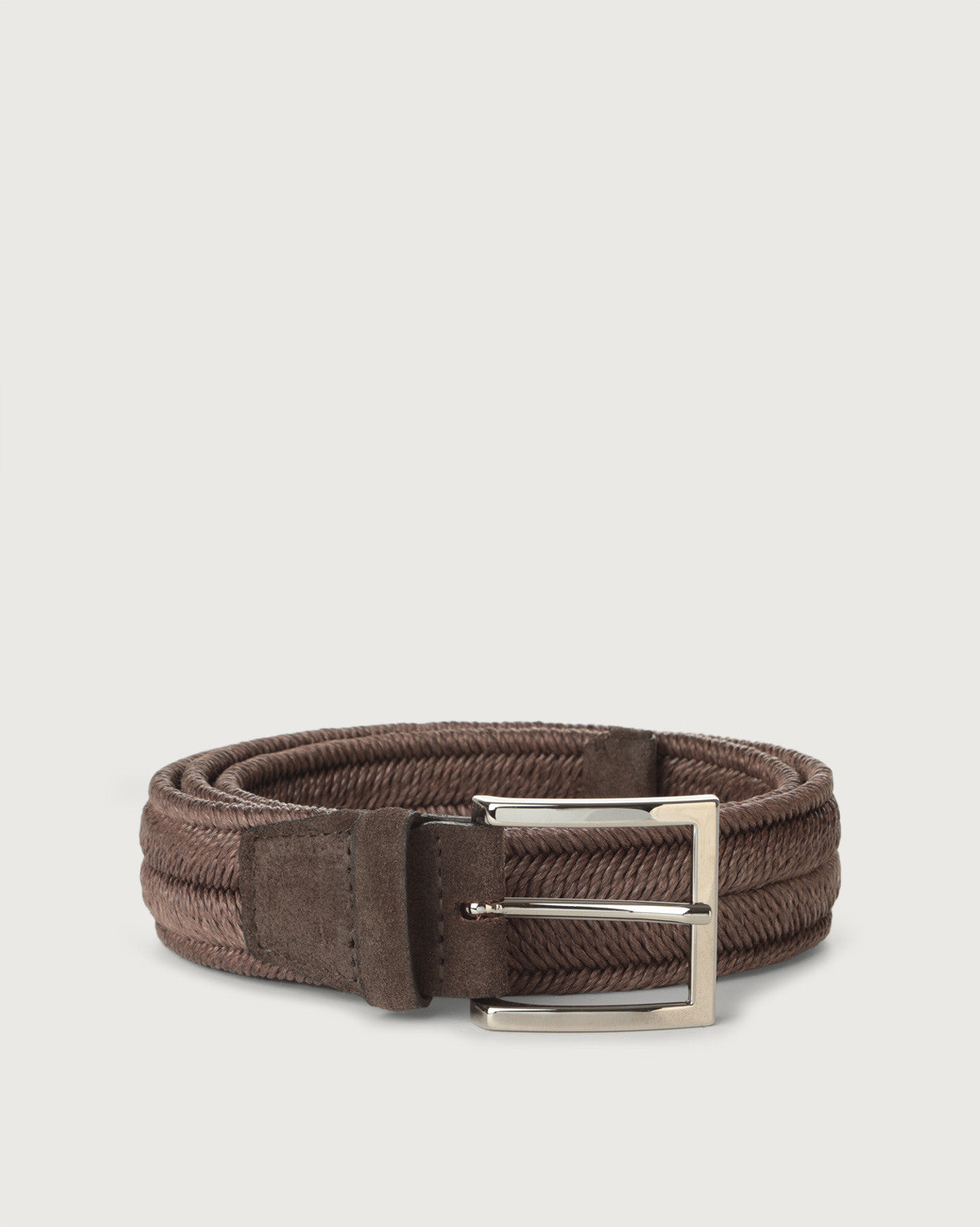 Cintura elasticizzata Rope Elast in lino 3,5 cm