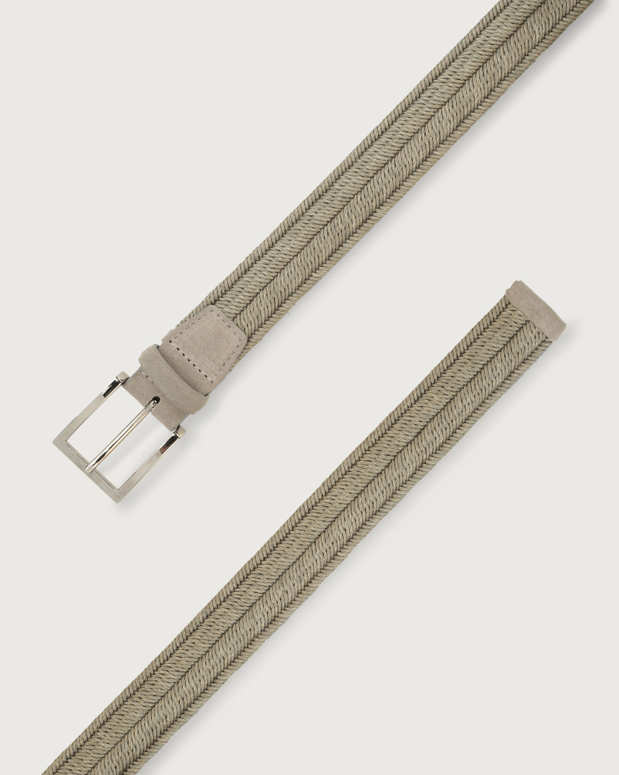 Cintura elasticizzata Rope Elast in lino 3,5 cm