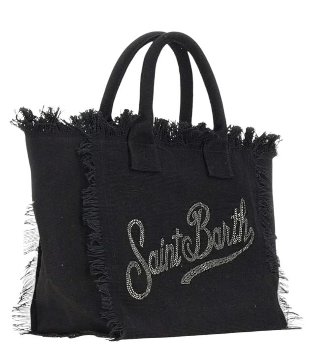 Borsa Vanity in Canvas Logo Strass
