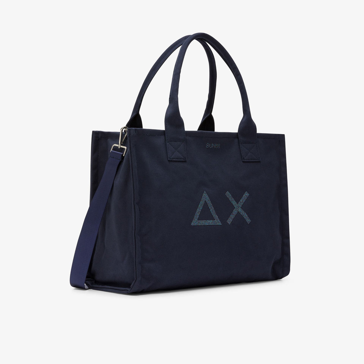 Shopping bag grande in tela di cotone Sun68