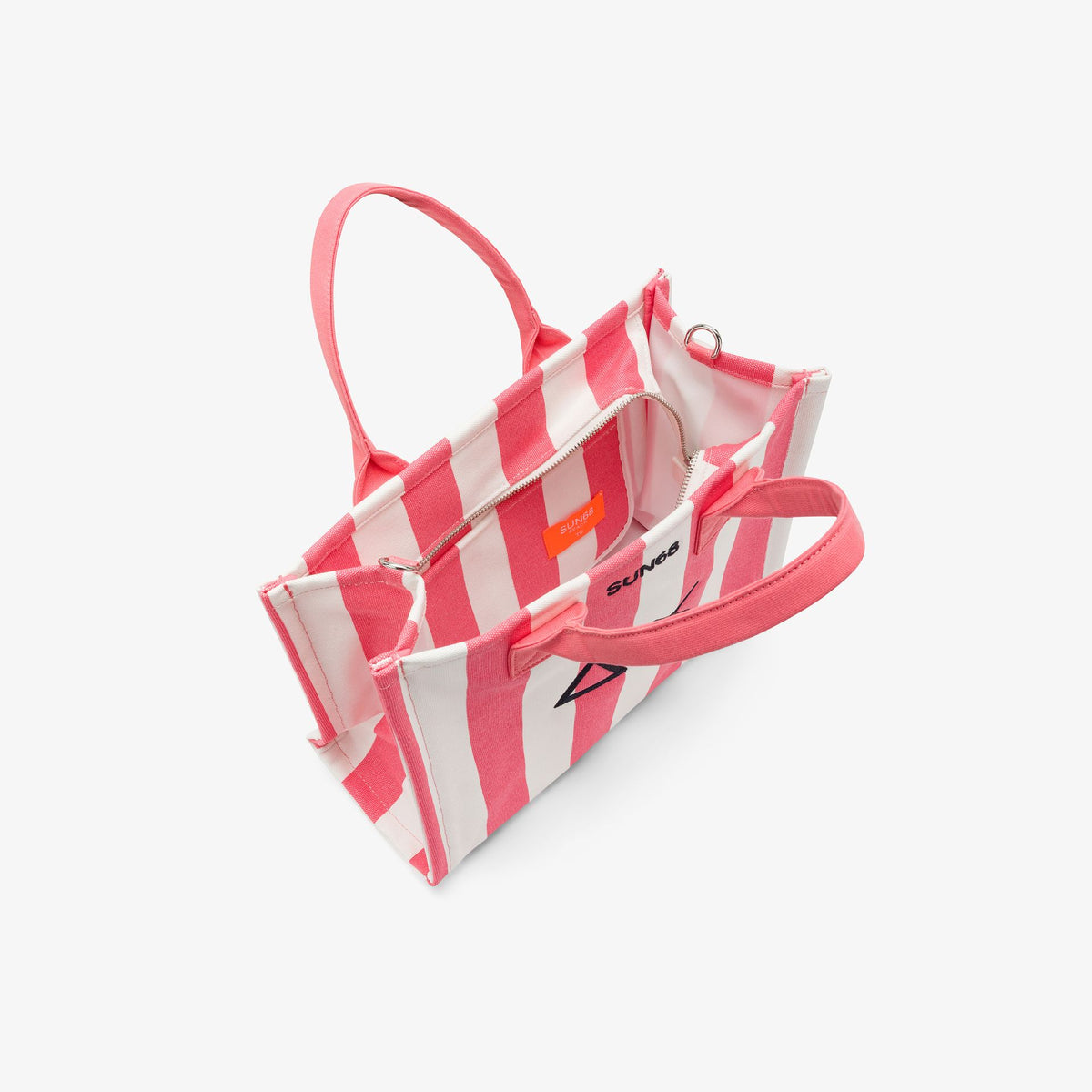 Shopping bag in tela di cotone stampato pois Sun68