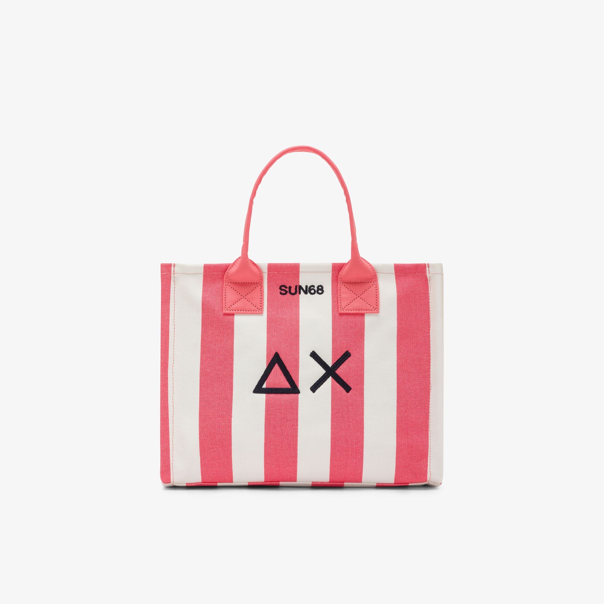 Shopping bag in tela di cotone stampato pois Sun68