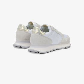 Sneaker Ally Gold Silver in suede e nylon