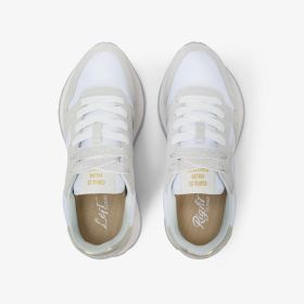 Sneaker Ally Gold Silver in suede e nylon