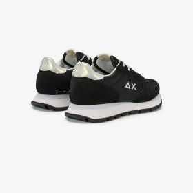 Sneaker Ally Gold Silver in suede e nylon