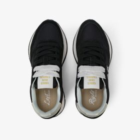 Sneaker Ally Gold Silver in suede e nylon