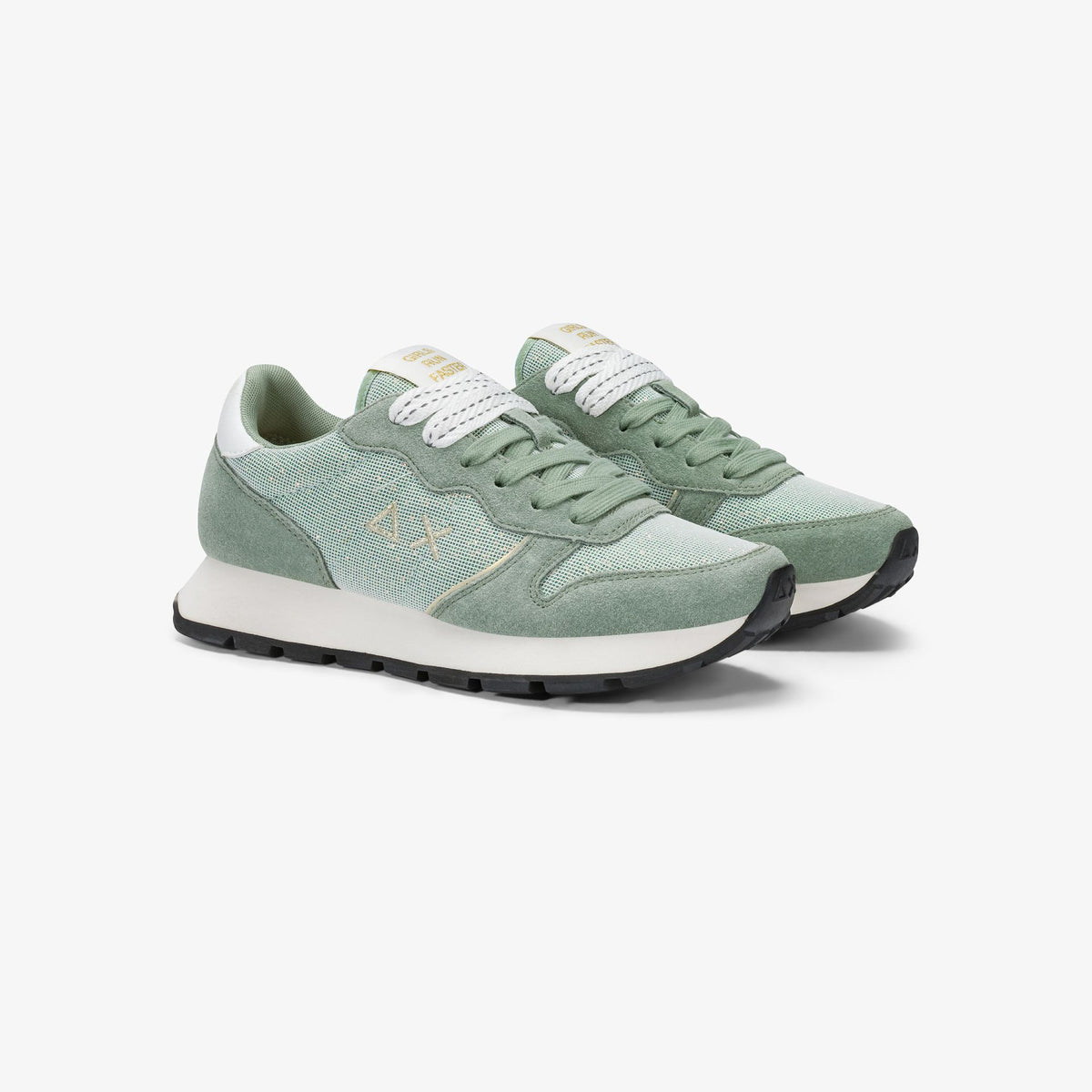 Sneaker Ally Glitter in suede e lurex
